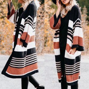 COLOR BLOCK CARDIGAN